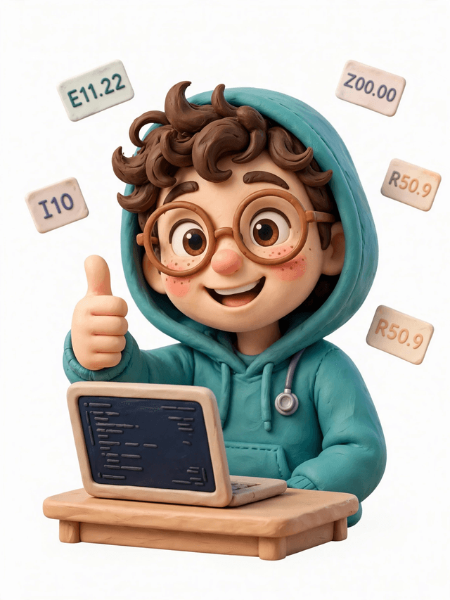 3D coder character giving a thumbs up